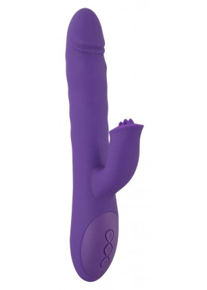 Фиолетовый вибратор-ротатор Thrusting   Rotating - 24,7 см.