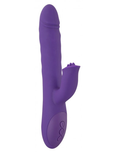 Фиолетовый вибратор-ротатор Thrusting   Rotating - 24,7 см.