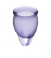 Набор фиолетовых менструальных чаш Feel confident Menstrual Cup