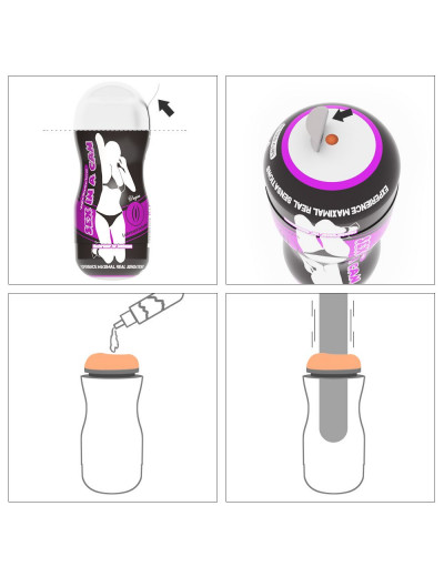 Телесный мастурбатор-вагина Sex In A Can Vagina Stamina Tunnel