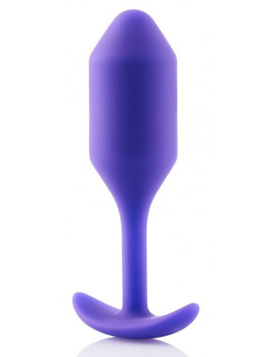 Фиолетовая пробка для ношения B-vibe Snug Plug 2 - 11,4 см.
