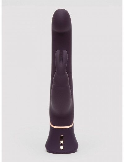 Фиолетовый вибратор-кролик Greedy Girl G-Spot Stroker Rabbit Vibrator - 24,1 см.