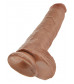 Фалоимитатор-мулат на присоске 11  Cock with Balls - 28 см.