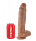 Фалоимитатор-мулат на присоске 11  Cock with Balls - 28 см.
