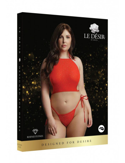 Роскошный комплект Festive Rhinestone Top and Thong со стразами