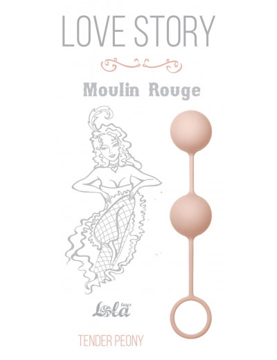 Нежно-розовые вагинальные шарики Love Story Moulin Rouge