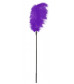 Стек с большим фиолетовым пером Large Feather Tickler - 65 см.