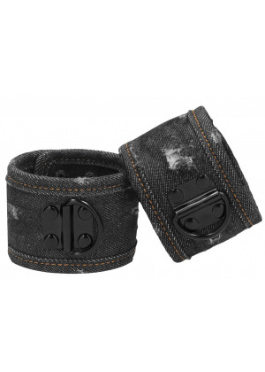 Черные джинсовые наручники Roughend Denim Style