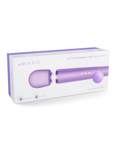Фиолетовый жезловый мини-вибратор Le Wand c 6 режимами вибрации