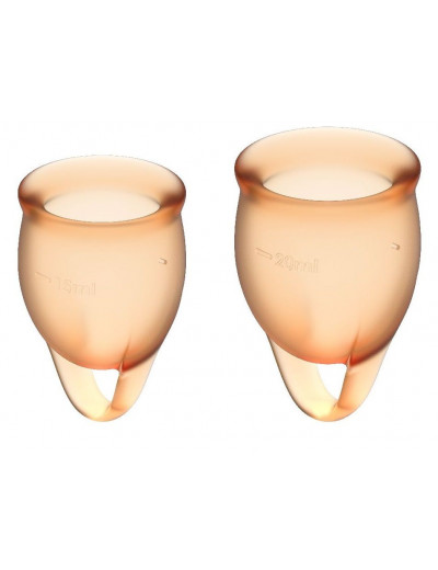 Набор оранжевых менструальных чаш Feel confident Menstrual Cup