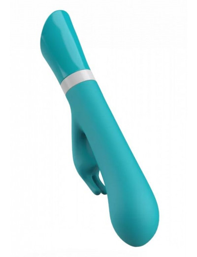 Бирюзовый вибратор-кролик Bwild Deluxe Bunny - 19,3 см.
