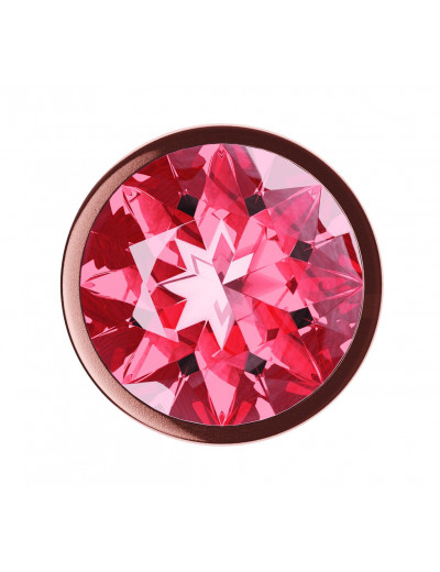 Пробка цвета розового золота с малиновым кристаллом Diamond Ruby Shine S - 7,2 см.