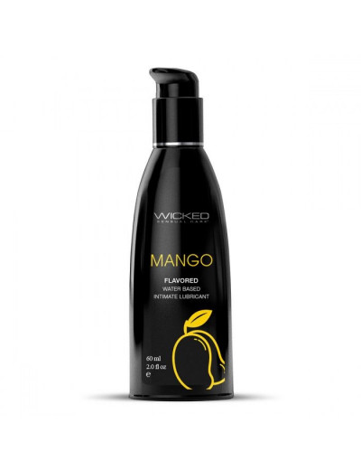 Лубрикант на водной основе с ароматом манго Wicked Aqua Mango - 60 мл.
