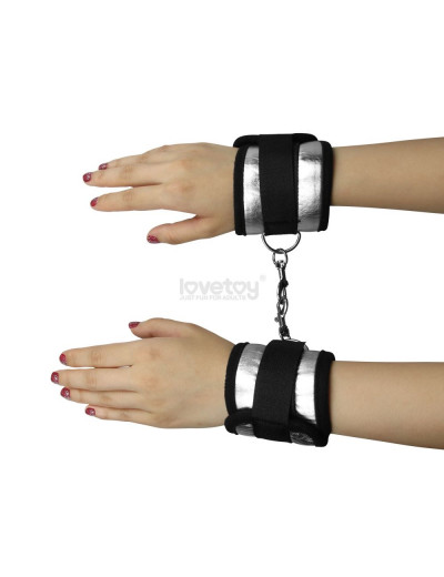 Серебристо-черные наручники Struggle My Handcuff