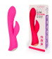 Ярко-розовый вибромассажер-кролик 5  Silicone Ripple Passion - 19,1 см.