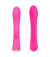 Ярко-розовый вибромассажер-кролик 5  Silicone Ripple Passion - 19,1 см.