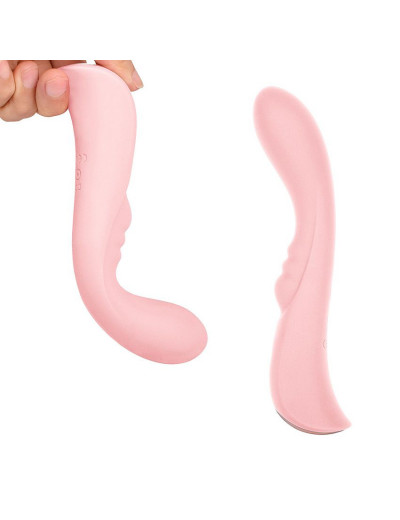 Нежно-розовый вибромассажер 6  Silicone G-Spot Fun - 19,1 см.