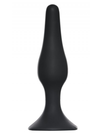 Чёрная анальная пробка Slim Anal Plug Large - 12,5 см.