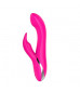 Розовый вибратор NAGHI NO.19 RECHARGEABLE DUO VIBRATOR со стимулятором клитора
