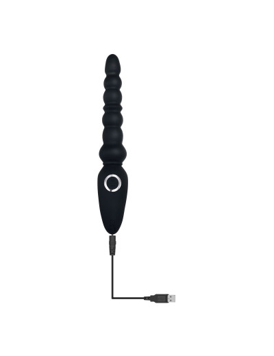 Черная анальная виброелочка Magic Stick - 22,6 см.