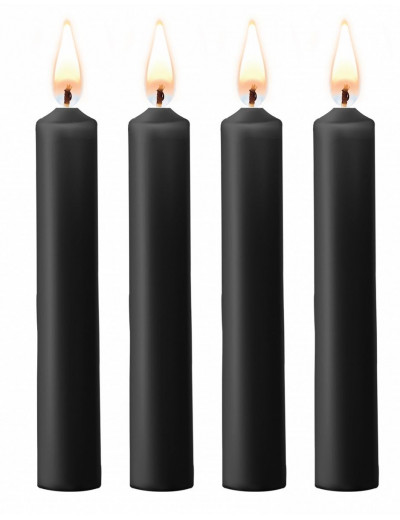 Набор из 4 черных восковых свечей Teasing Wax Candles