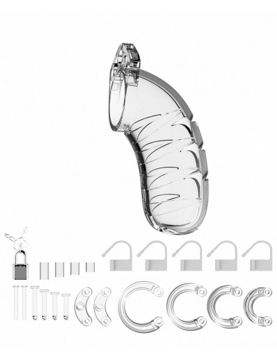 Прозрачный мужской пояс верности Model 04 Chastity 4.5  Cock Cage
