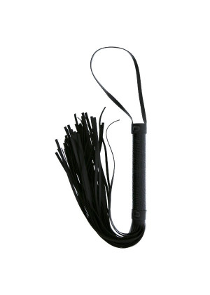 Черная мини-плеть Croco Whip - 38 см.