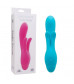 Голубой вибратор INDULGENCE Frolic Bunny - 18,5 см.