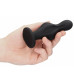 Черная анальная пробка Magic Butt Plug - 11,3 см.