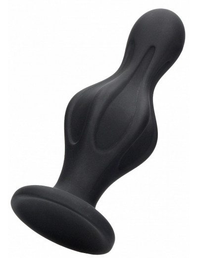 Черная анальная пробка Magic Butt Plug - 11,3 см.