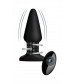 Черная анальная пробка Model R Smooth Rimming Plug with Remote - 14,2 см.