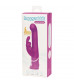 Фиолетовый вибратор с клиторальным стимулятором Beaded G-Spot Rechargeable Rabbit Vibrator - 24 см.