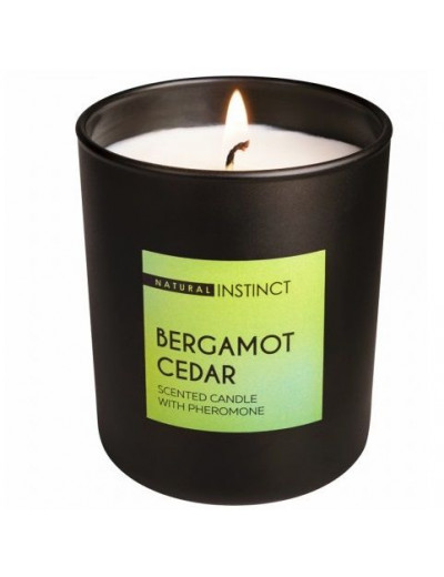 Ароматическая свеча с феромонами Natural Instinct  Кедр и бергамот  - 180 гр.