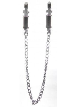 Серебристые зажимы для сосков Vice Nipple Clamps