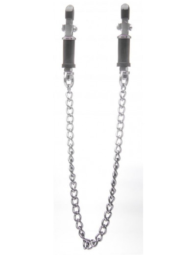 Серебристые зажимы для сосков Vice Nipple Clamps