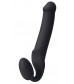 Черный безремневой страпон Silicone Bendable Strap-On XL
