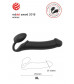 Черный безремневой страпон Silicone Bendable Strap-On XL