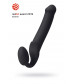 Черный безремневой страпон Silicone Bendable Strap-On XL