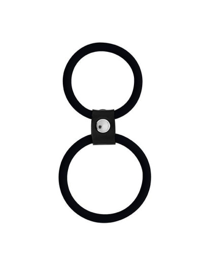 Чёрное двойное эрекционное кольцо Dual Rings Black