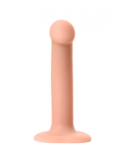 Телесный фаллос на присоске Silicone Bendable Dildo S - 17 см.