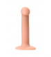 Телесный фаллос на присоске Silicone Bendable Dildo S - 17 см.