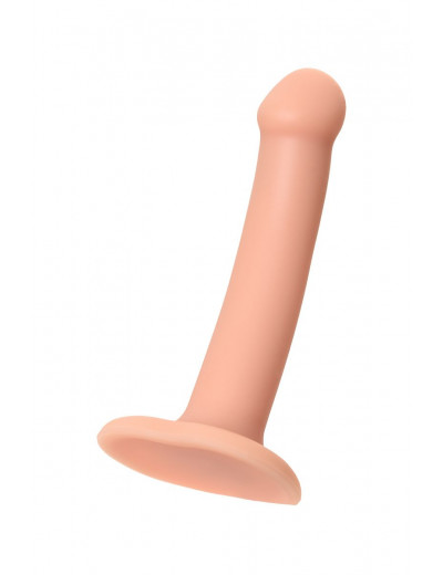 Телесный фаллос на присоске Silicone Bendable Dildo S - 17 см.