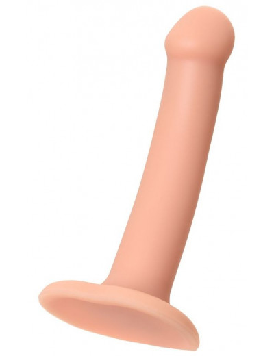 Телесный фаллос на присоске Silicone Bendable Dildo S - 17 см.