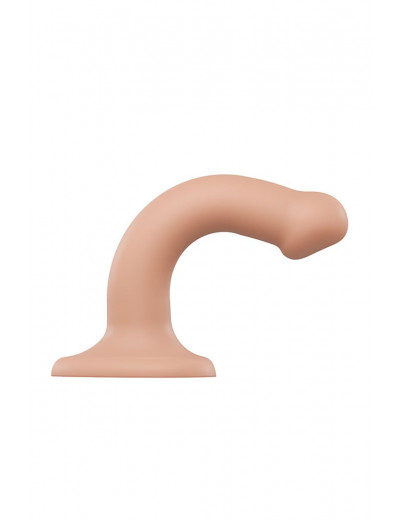 Телесный фаллос на присоске Silicone Bendable Dildo S - 17 см.