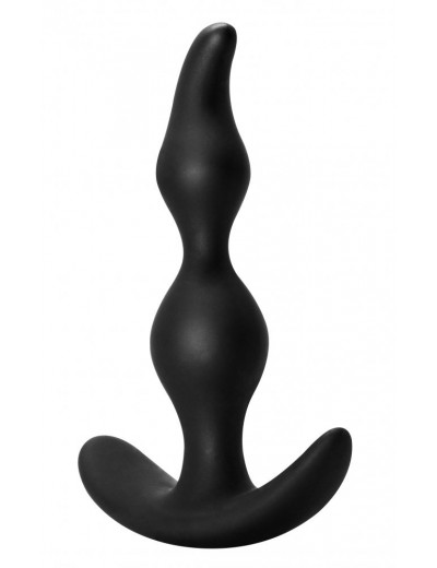 Чёрная анальная пробка Bent Anal Plug Black - 13 см.