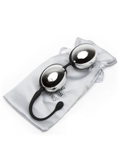 Серебристо-черные вагинальные шарики Inner Goddess Silver Jiggle Balls