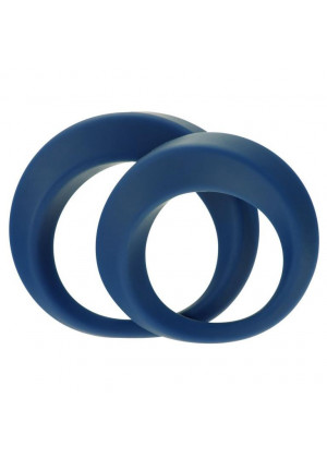 Набор из 2 синих эрекционных колец Perfect Twist Cock Ring Set