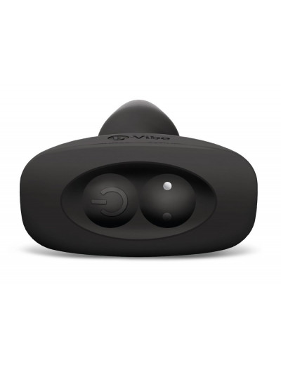 Чёрная вибровтулка с ротацией шариков RIMMING REMOTE CONTROL PLUG BLACK - 15,2 см.