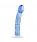 Голубой стеклянный фаллоимитатор Glass Dildo No.5 - 18 см.