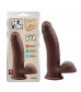 Коричневый фаллоимитатор Sex Lure - 17 см.
